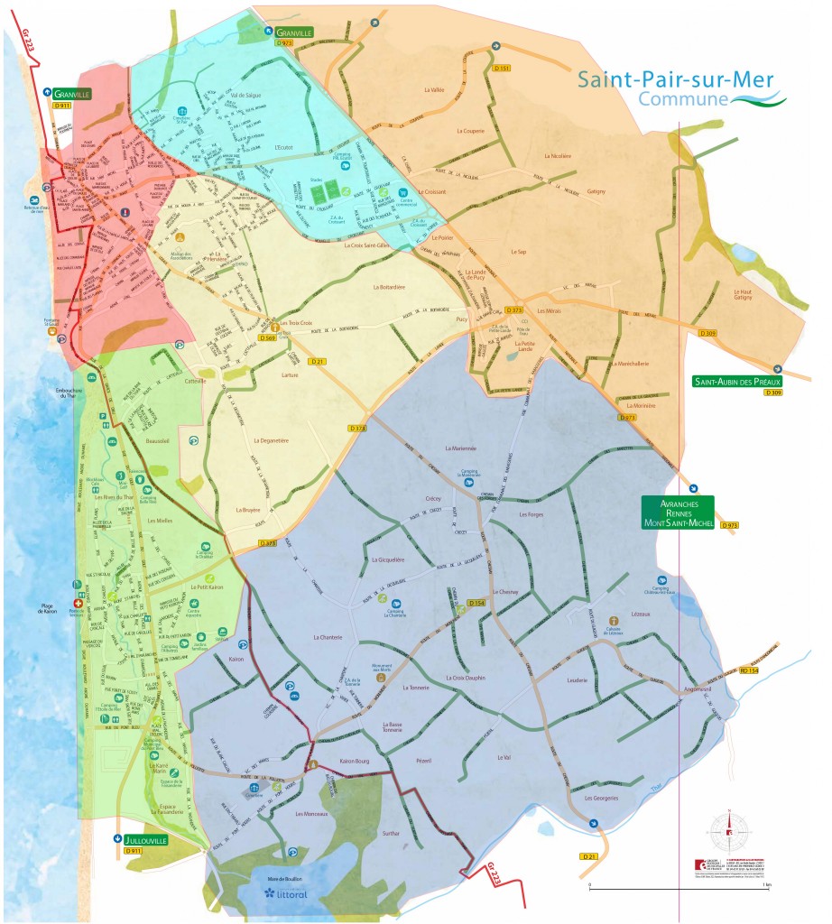 Plan des quartiers de Saint-Pair