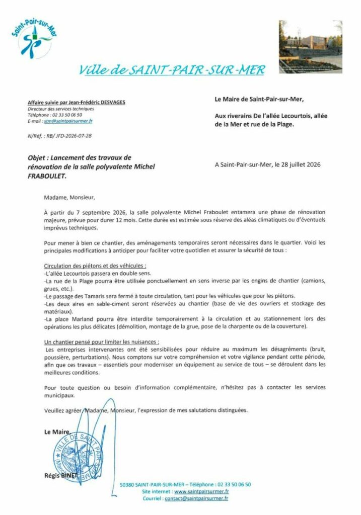Travaux Salle Fraboulet